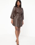 eloquii vegan leather dress